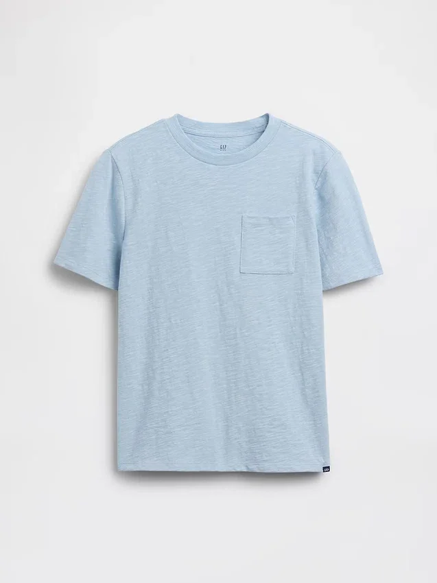 Dziecięcy T-shirt z kieszenią z bawełny organicznej