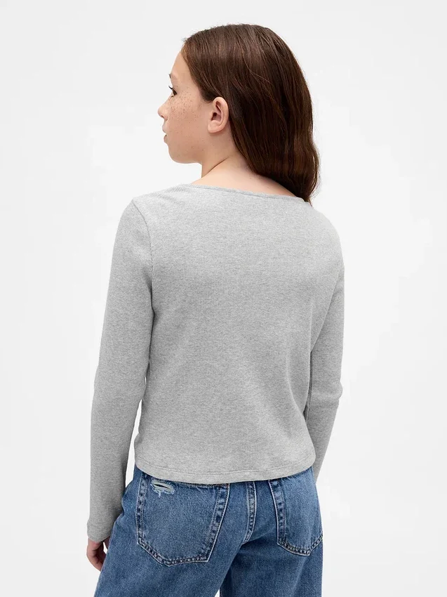 Dziecięcy T-shirt z kokardką przy szyi