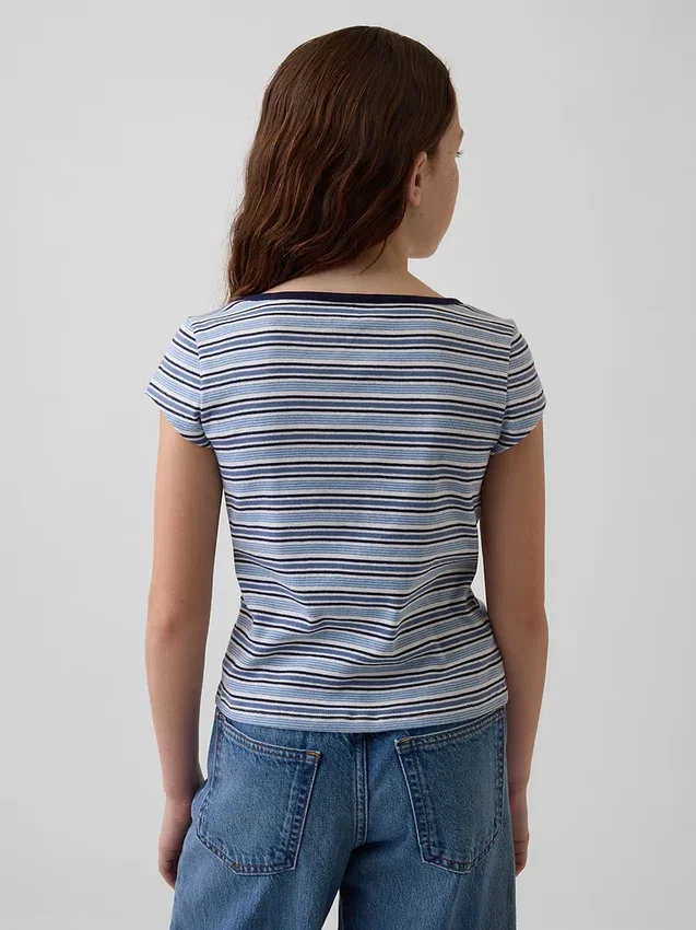 Dziecięcy T-shirt z krótkim rękawem o dopasowanym kroju