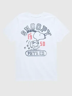 Dziecięcy T-shirt z krótkim rękawem „Peanuts Snoopy Phys Ed”