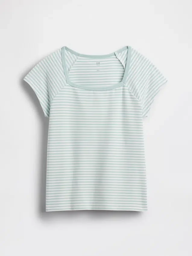 Dziecięcy T-shirt z kwadratowym dekoltem