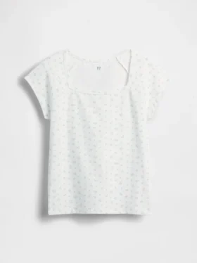 Dziecięcy T-shirt z kwadratowym dekoltem