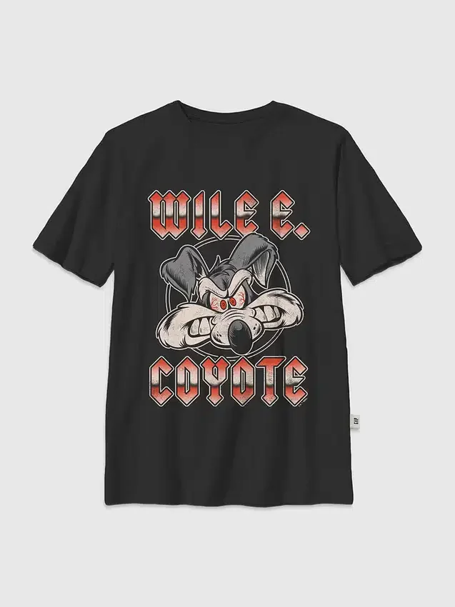 Dziecięcy T-shirt z metalicznym nadrukiem Wile E. z serii Looney Tunes