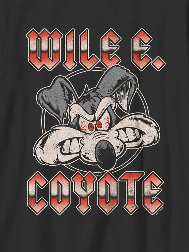 Dziecięcy T-shirt z metalicznym nadrukiem Wile E. z serii Looney Tunes