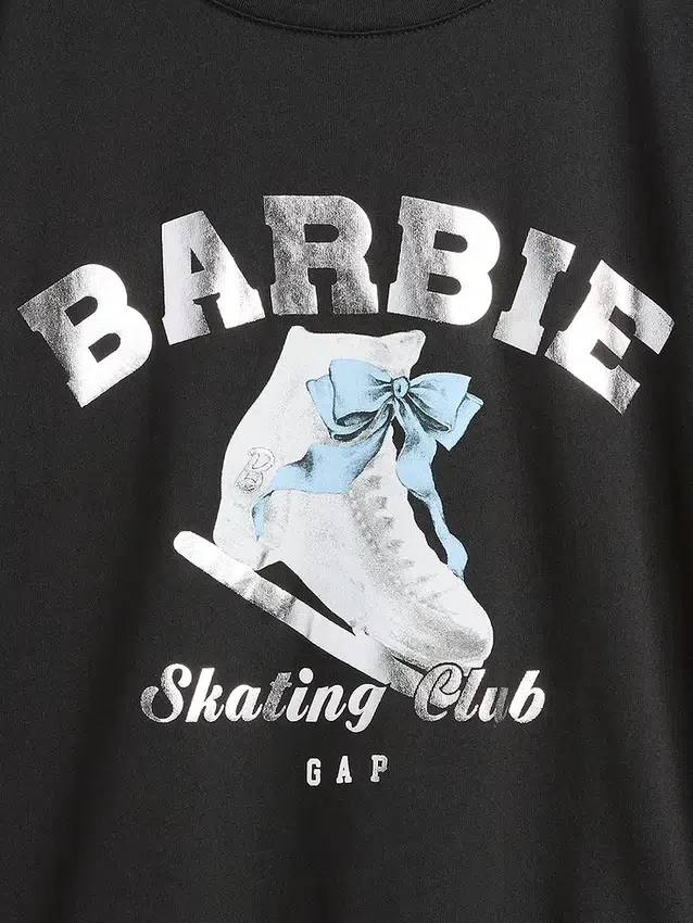 Dziecięcy T-shirt z nadrukiem Barbie w stylu oversize