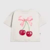 Dziecięcy T-shirt z nadrukiem „Cherry Bow”
