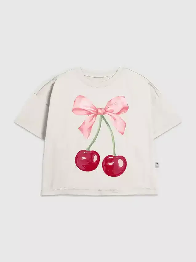 Dziecięcy T-shirt z nadrukiem „Cherry Bow”