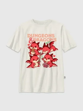 Dziecięcy T-shirt z nadrukiem „Dungeons and Dragons Chibi”