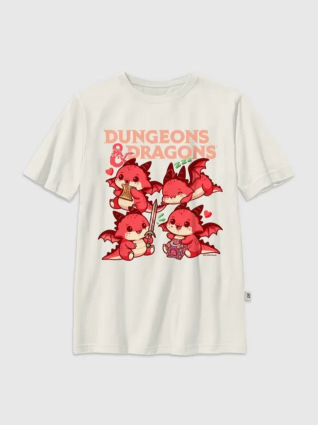 Dziecięcy T-shirt z nadrukiem „Dungeons and Dragons Chibi”