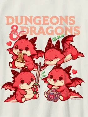Dziecięcy T-shirt z nadrukiem „Dungeons and Dragons Chibi”