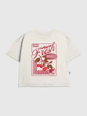 Dziecięcy T-shirt z nadrukiem „Farm Fresh Cherries”