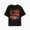 Dziecięcy T-shirt z nadrukiem „Formuła 1” w stylu oversize