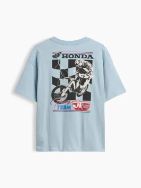 Dziecięcy T-shirt z nadrukiem „Formuła 1” w stylu oversize