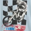Dziecięcy T-shirt z nadrukiem „Formuła 1” w stylu oversize