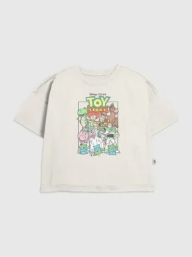 Dziecięcy T-shirt z nadrukiem grupy z filmu „Toy Story” w stylu vintage