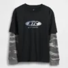 Dziecięcy T-shirt z nadrukiem i logo 2 w 1