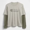 Dziecięcy T-shirt z nadrukiem i logo 2 w 1