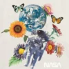 Dziecięcy T-shirt z nadrukiem kwiatowym „NASA Space”