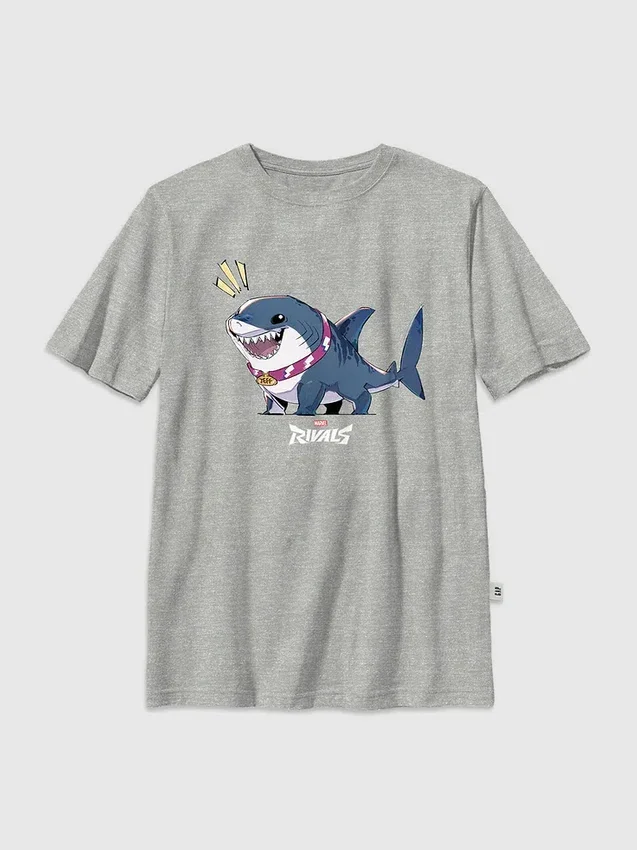 Dziecięcy T-shirt z nadrukiem „Marvel Rivals: Jeff the Shark”