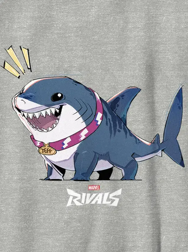 Dziecięcy T-shirt z nadrukiem „Marvel Rivals: Jeff the Shark”