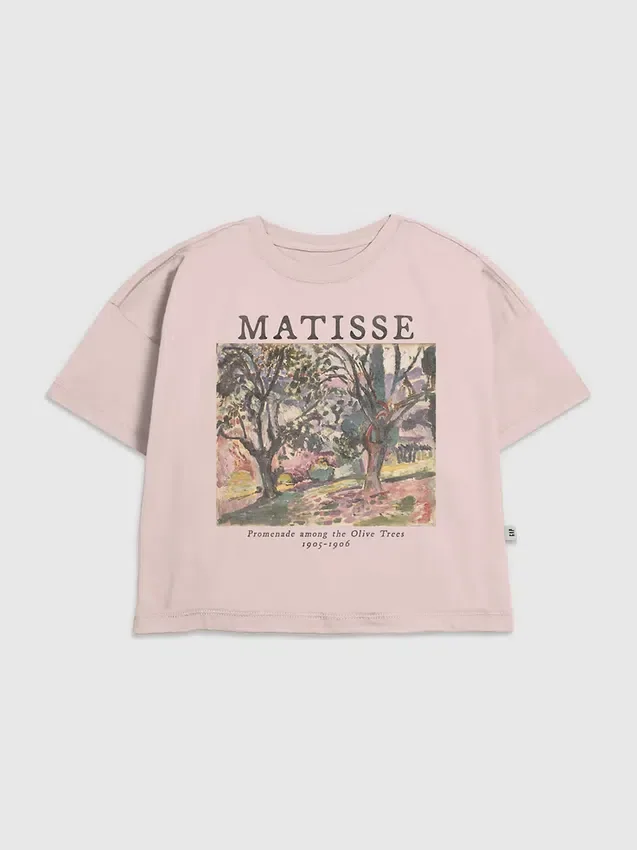 Dziecięcy T-shirt z nadrukiem „Matisse Olive Trees”