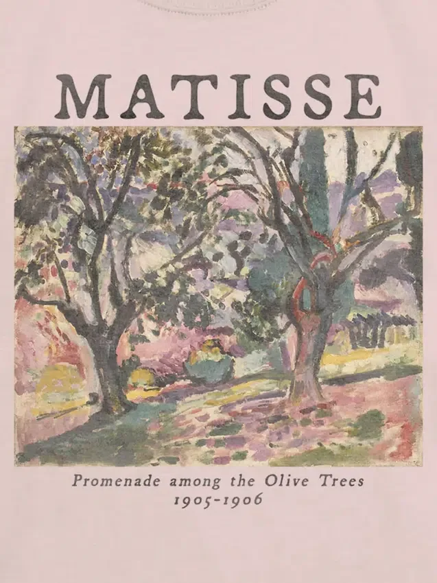 Dziecięcy T-shirt z nadrukiem „Matisse Olive Trees”