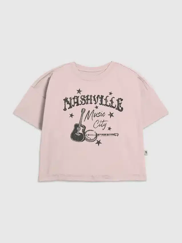 Dziecięcy T-shirt z nadrukiem „Nashville Music City”