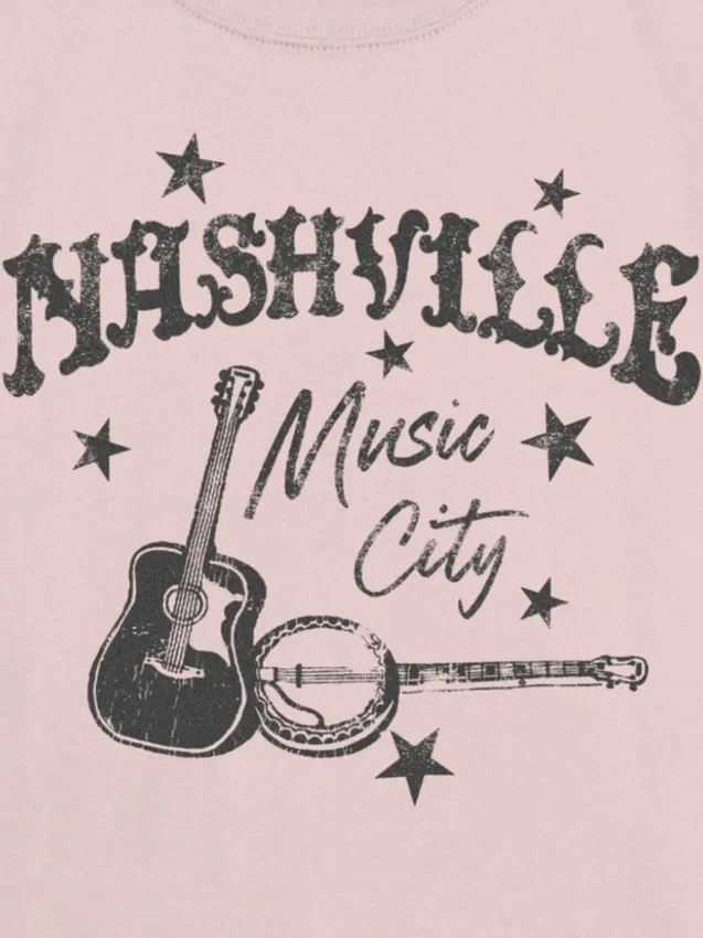 Dziecięcy T-shirt z nadrukiem „Nashville Music City”
