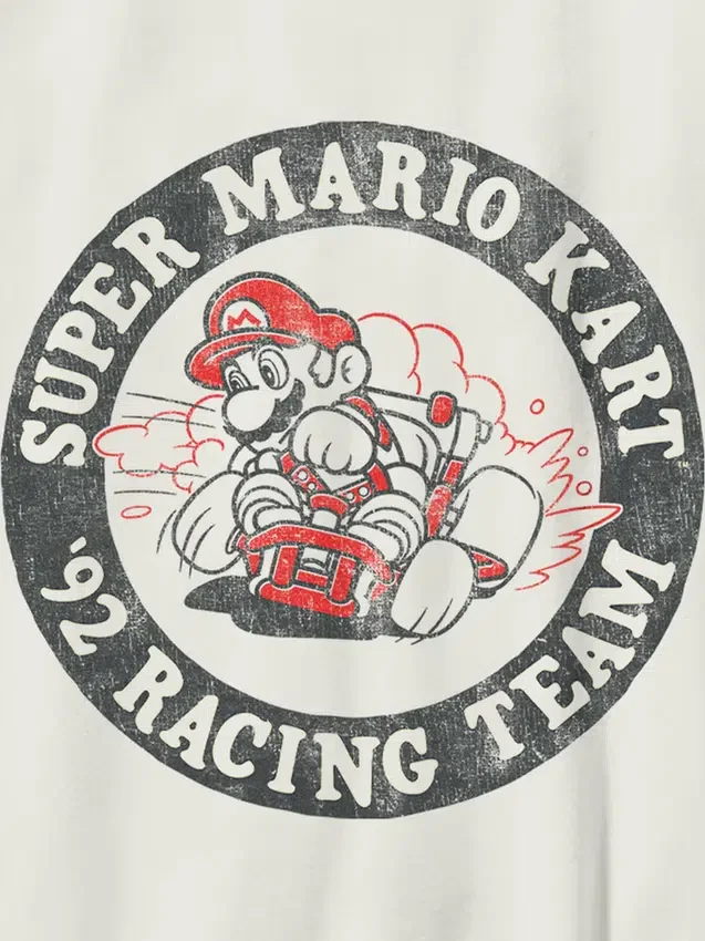 Dziecięcy T-shirt z nadrukiem „Nintendo Mario Racing Team”