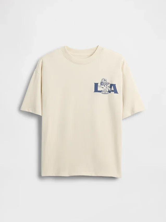 Dziecięcy T-shirt z nadrukiem o luźnym kroju