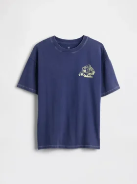 Dziecięcy T-shirt z nadrukiem o luźnym kroju