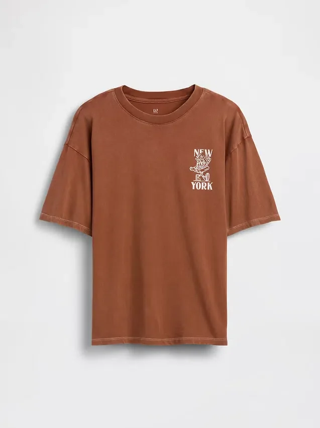 Dziecięcy T-shirt z nadrukiem o luźnym kroju