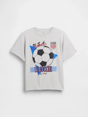 Dziecięcy T-shirt z nadrukiem o luźnym kroju