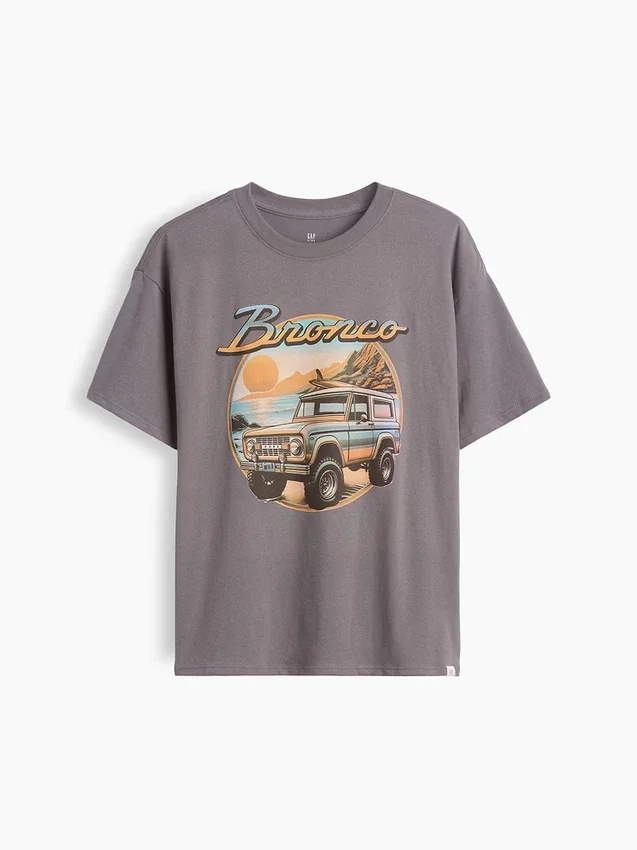 Dziecięcy T-shirt z nadrukiem o luźnym kroju