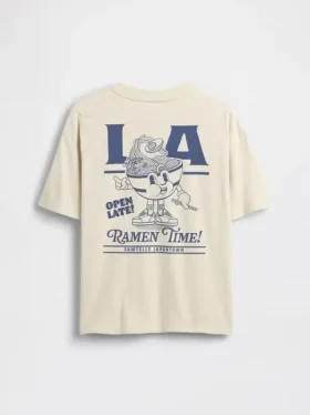 Dziecięcy T-shirt z nadrukiem o luźnym kroju