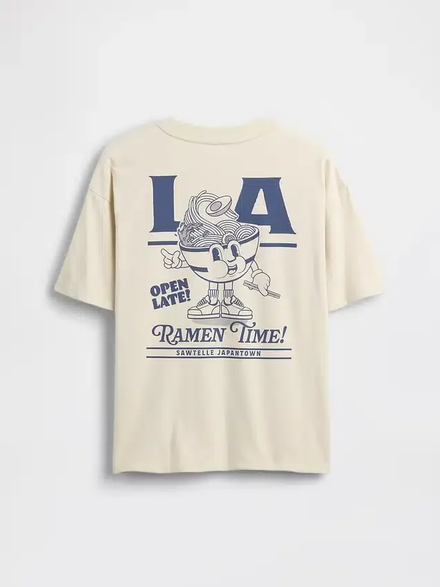 Dziecięcy T-shirt z nadrukiem o luźnym kroju