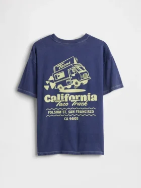 Dziecięcy T-shirt z nadrukiem o luźnym kroju