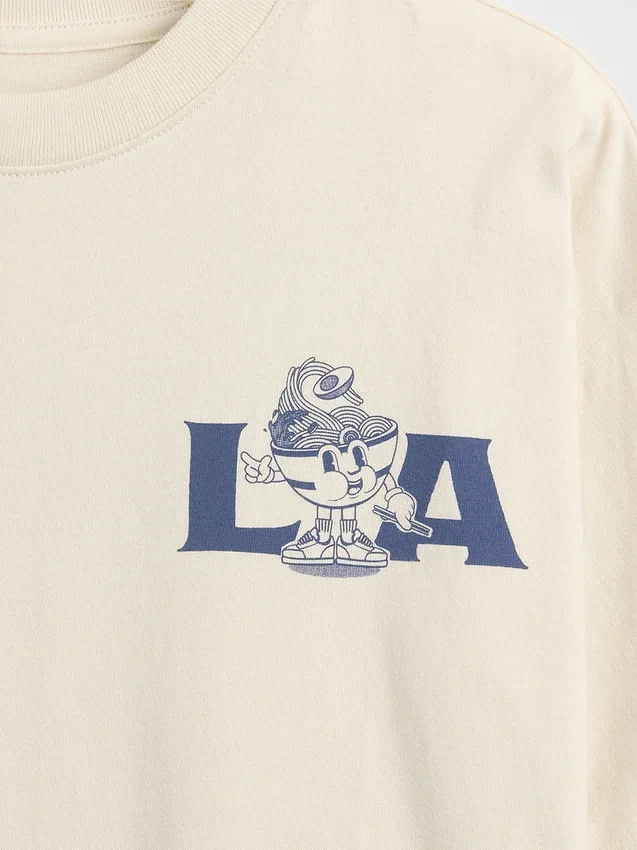 Dziecięcy T-shirt z nadrukiem o luźnym kroju