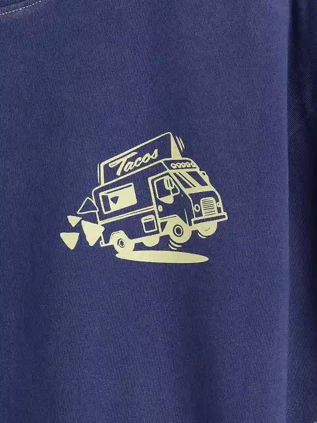 Dziecięcy T-shirt z nadrukiem o luźnym kroju