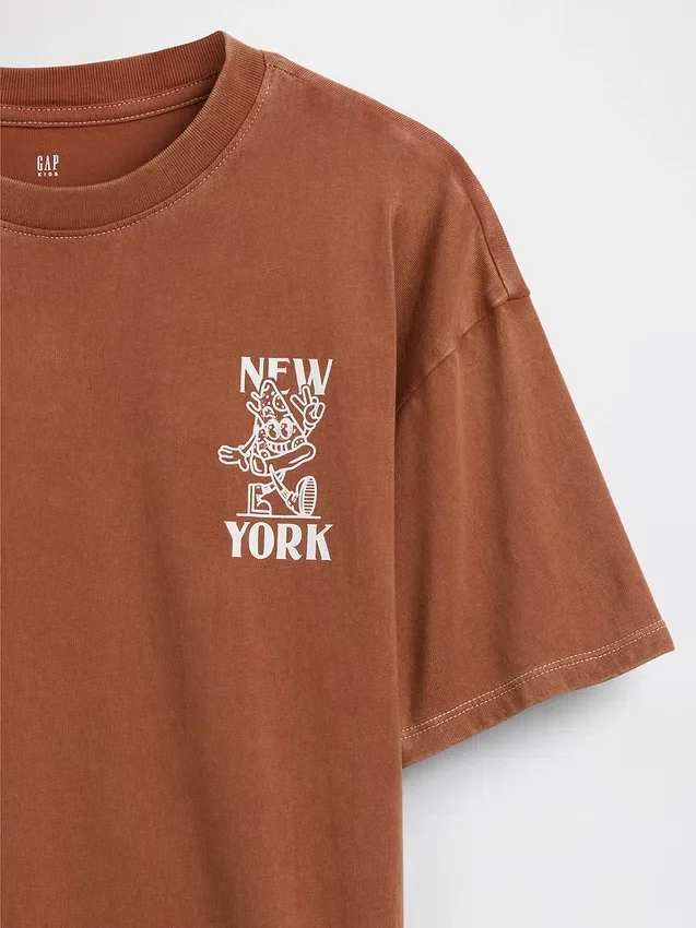 Dziecięcy T-shirt z nadrukiem o luźnym kroju