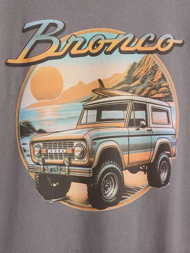 Dziecięcy T-shirt z nadrukiem o luźnym kroju
