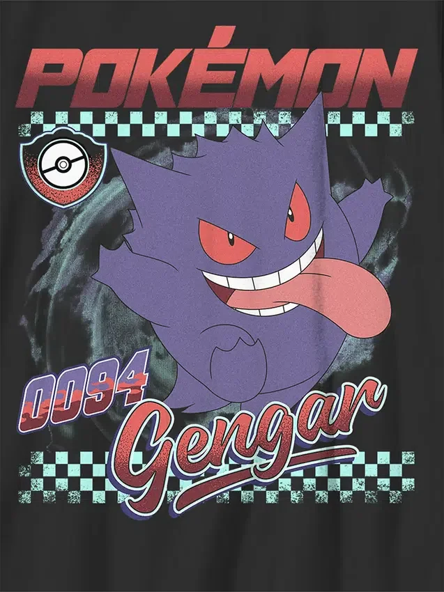 Dziecięcy T-shirt z nadrukiem „Pokemon Gengar Racer”
