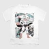 Dziecięcy T-shirt z nadrukiem przedstawiającym kadry z komiksu o Supermanie