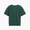 Dziecięcy T-shirt z nadrukiem „Relaxed New York” z paskiem w stylu ringer