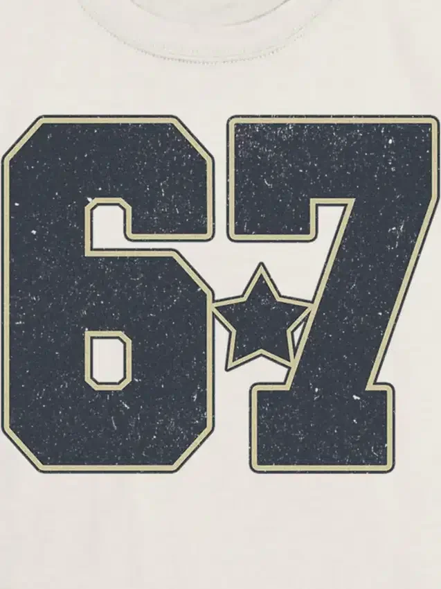 Dziecięcy T-shirt z nadrukiem „Six Seven”