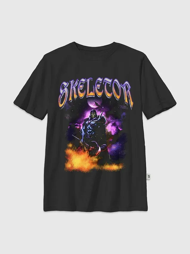 Dziecięcy T-shirt z nadrukiem „Skeletor Night” z serii „Masters of the Universe”