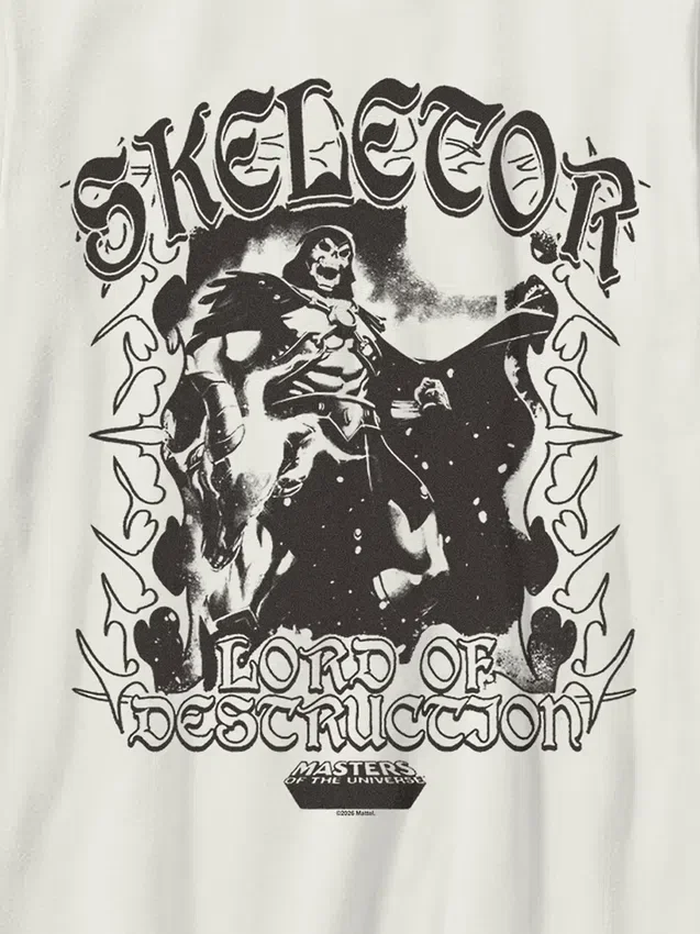 Dziecięcy T-shirt z nadrukiem Skeletora z serii „Masters of the Universe”