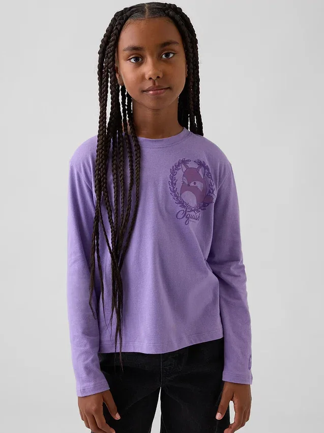 Dziecięcy T-shirt z nadrukiem Squishmallow w stylu oversize
