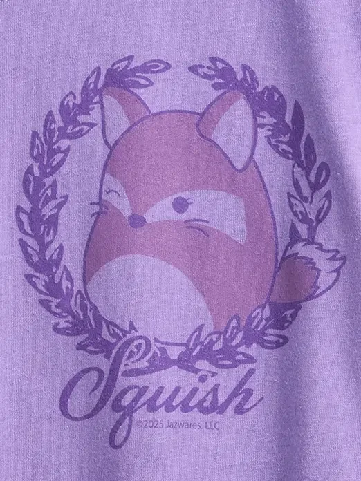 Dziecięcy T-shirt z nadrukiem Squishmallow w stylu oversize