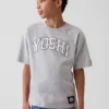 Dziecięcy T-shirt z nadrukiem Super Mario o luźnym kroju